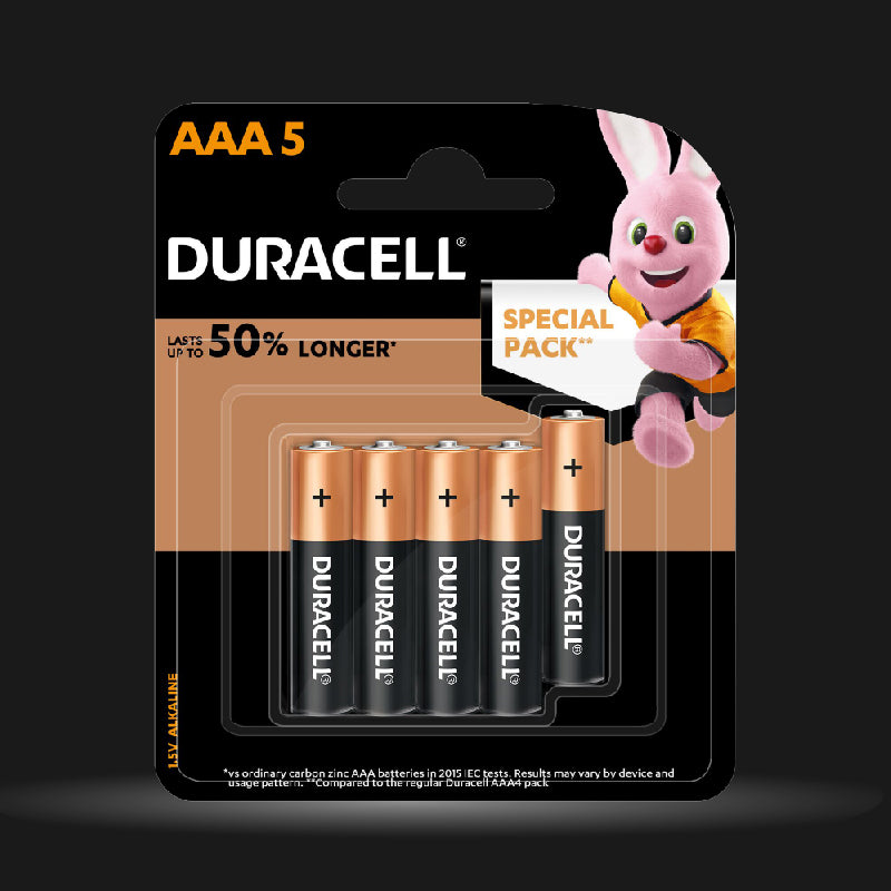 Duracell Alkaline AAA Batteries, pack of 5