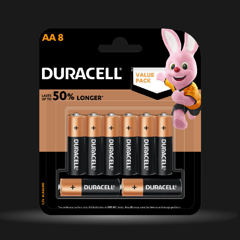 Pila Duracell C&B alcalina AA blister 8 un