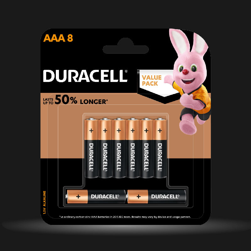 Duracell Alkaline AAA Batteries, pack of 8
