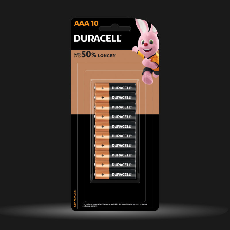 Duracell Alkaline AAA Batteries, pack of 10