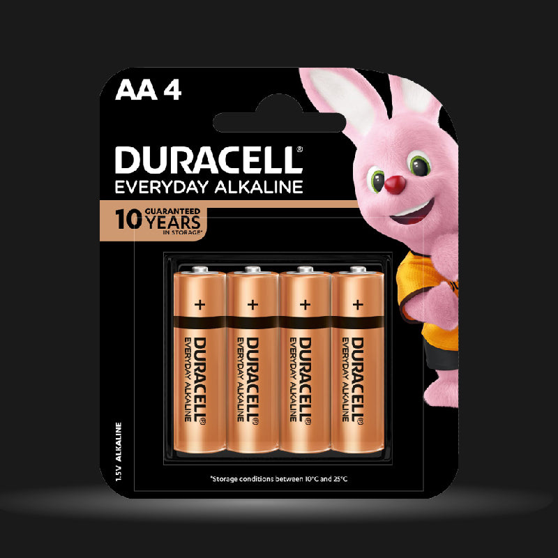 Duracell Everyday Alkaline AA Batteries, pack of 4