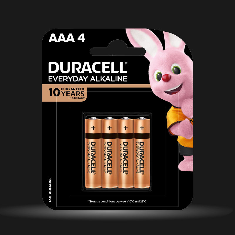 Duracell Everyday Alkaline AAA Batteries, pack of 4