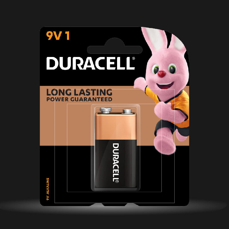 Duracell Alkaline 9V Batteries, pack of 1