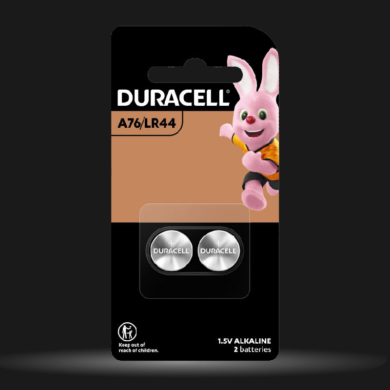 Duracell Specialty LR44 Alkaline Button Battery 1.5V, pack of 2